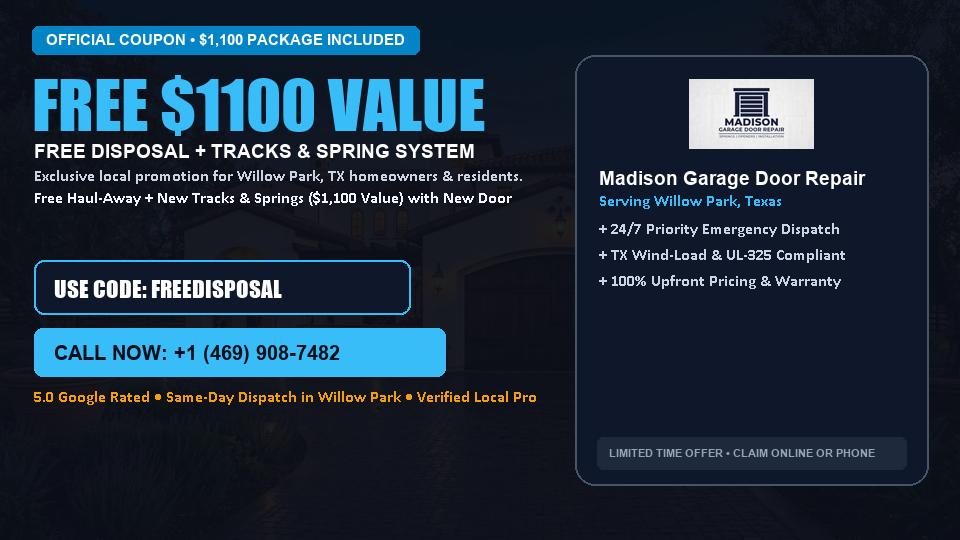 Madison Garage Door Repair FREE Haul-Away & Heavy-Duty Tracks with New Door